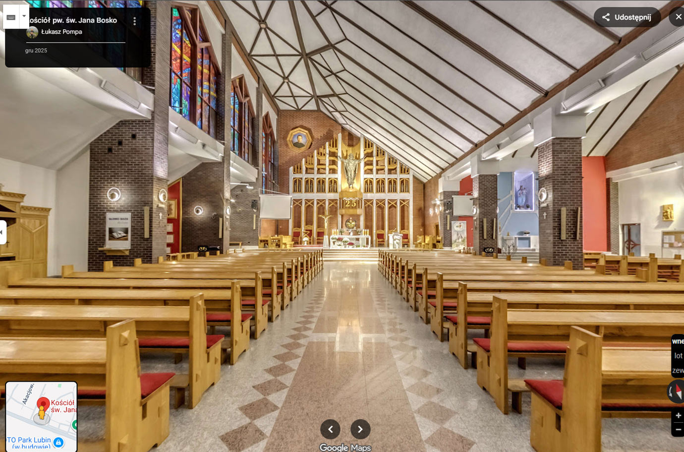 Spacer wirtualny - wewnątrz